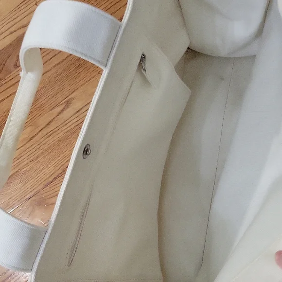 Vintage Michael Kors Cream and Orange Tote Bag - Picture 5 of 11